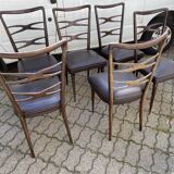 6 chairs meclchiorre bega for ponti circa 60s