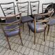 6 chaises meclchiorre bega pour ponti circa 60s