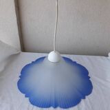 Blue glass pendant light