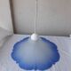 Blue glass pendant light