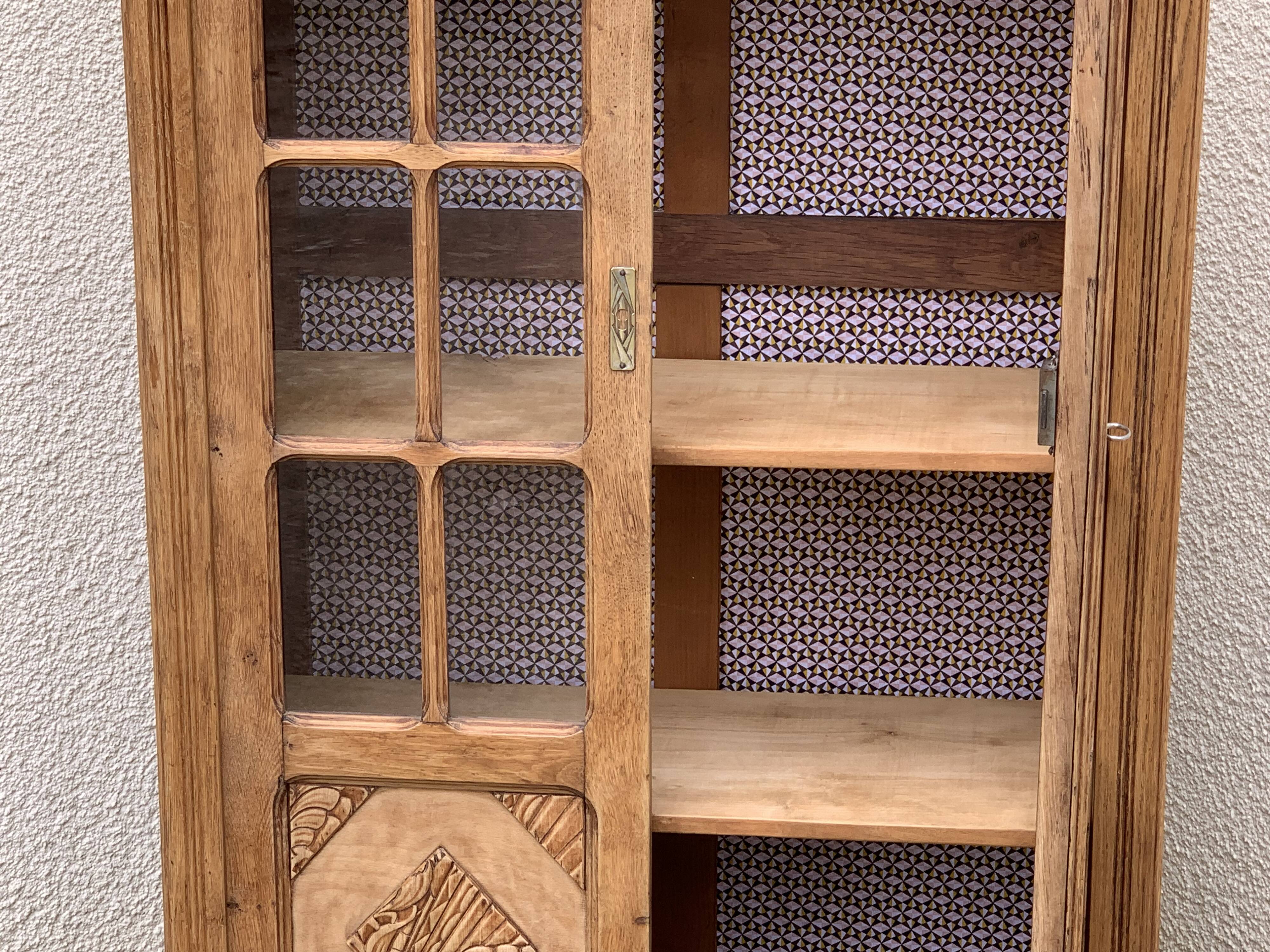 Parisian wardrobe glazed art deco 1930 raw wood