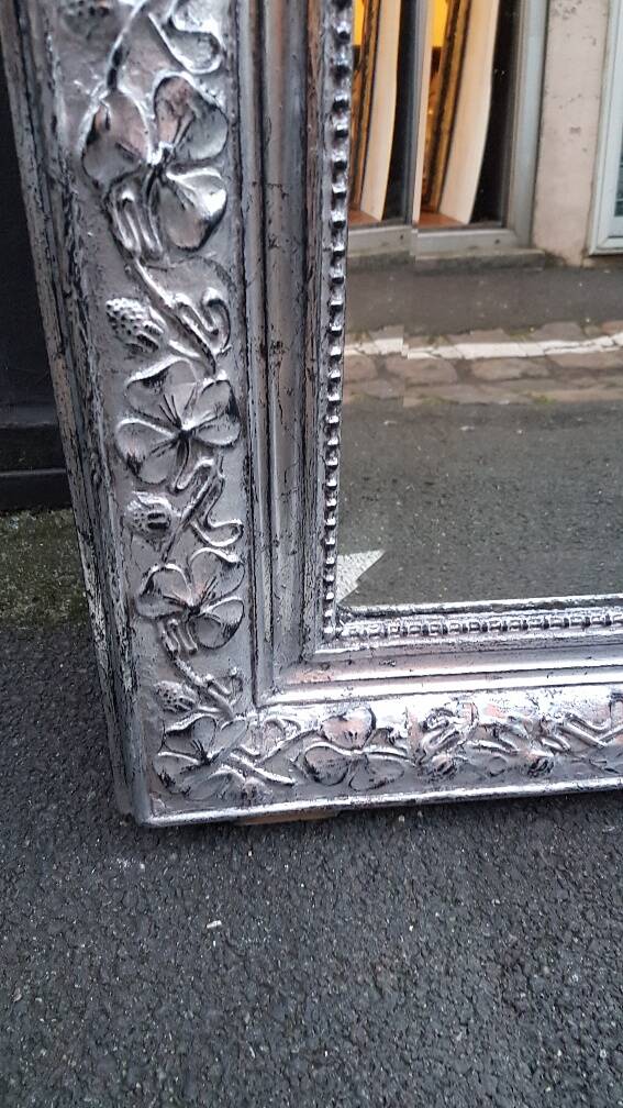Large silver mirror Napoleon III