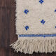 Tapis marocain pois bleu 105x155 cm
