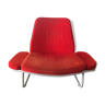 Armchair vintage velvet red