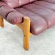 Canapé deux places en teck et cuir d’Ekornes, années 1970