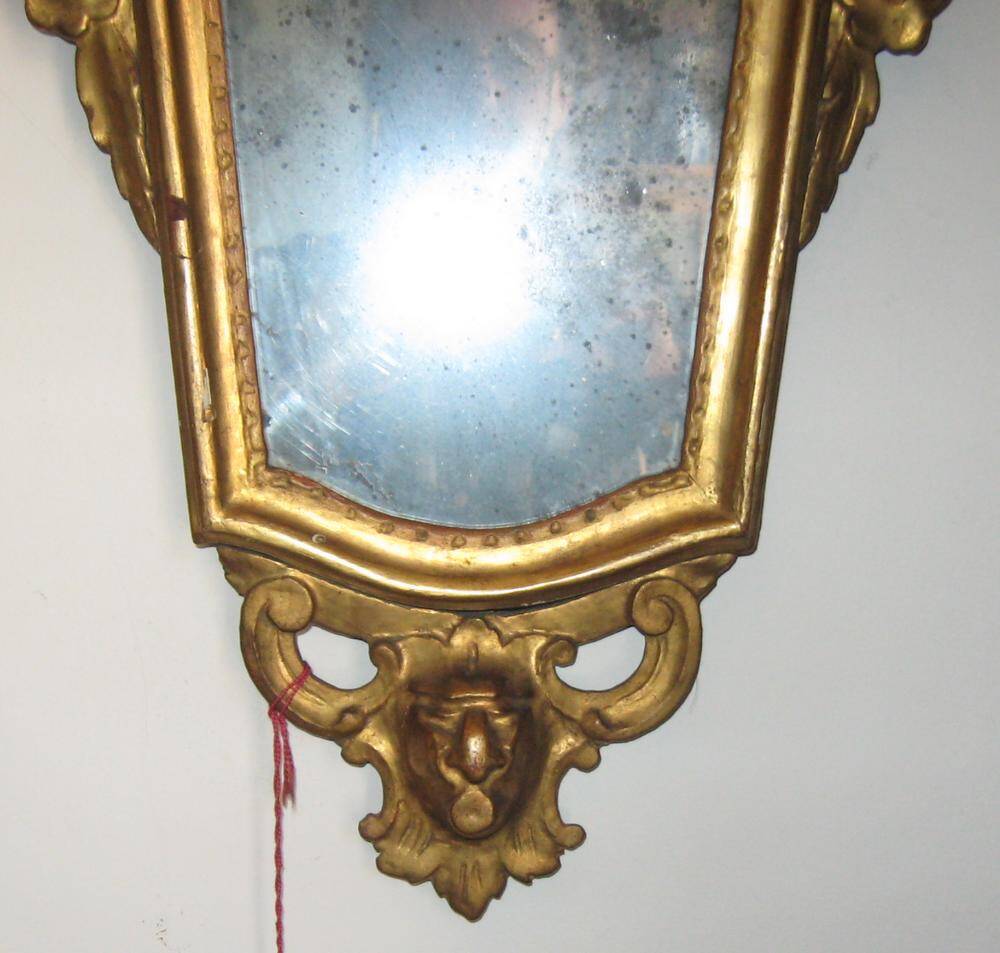 Louis XV style wall mirror in gilded wood, 19th century