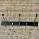Wall coat rack with 5 vintage hooks