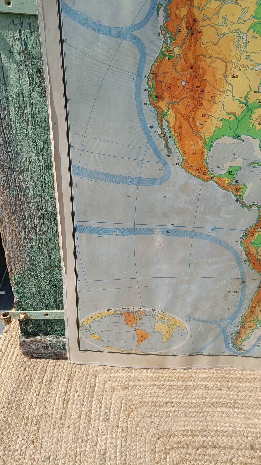 Map of the American continent Vidal-Lablache (1950s)