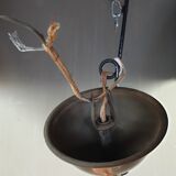 Lustre en verre de cristal en laiton