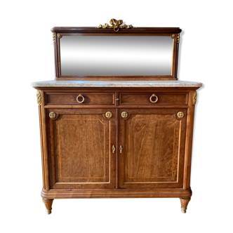 Marble buffet, removable mirror
