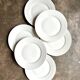 6 white porcelain flat plates