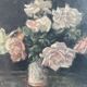 Peinture à l'huile sur toile, nature morte aux fleurs, bouquet, école française, début XXème, cadre