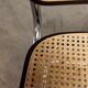 Pair of black Breuer b32 chairs and cannage