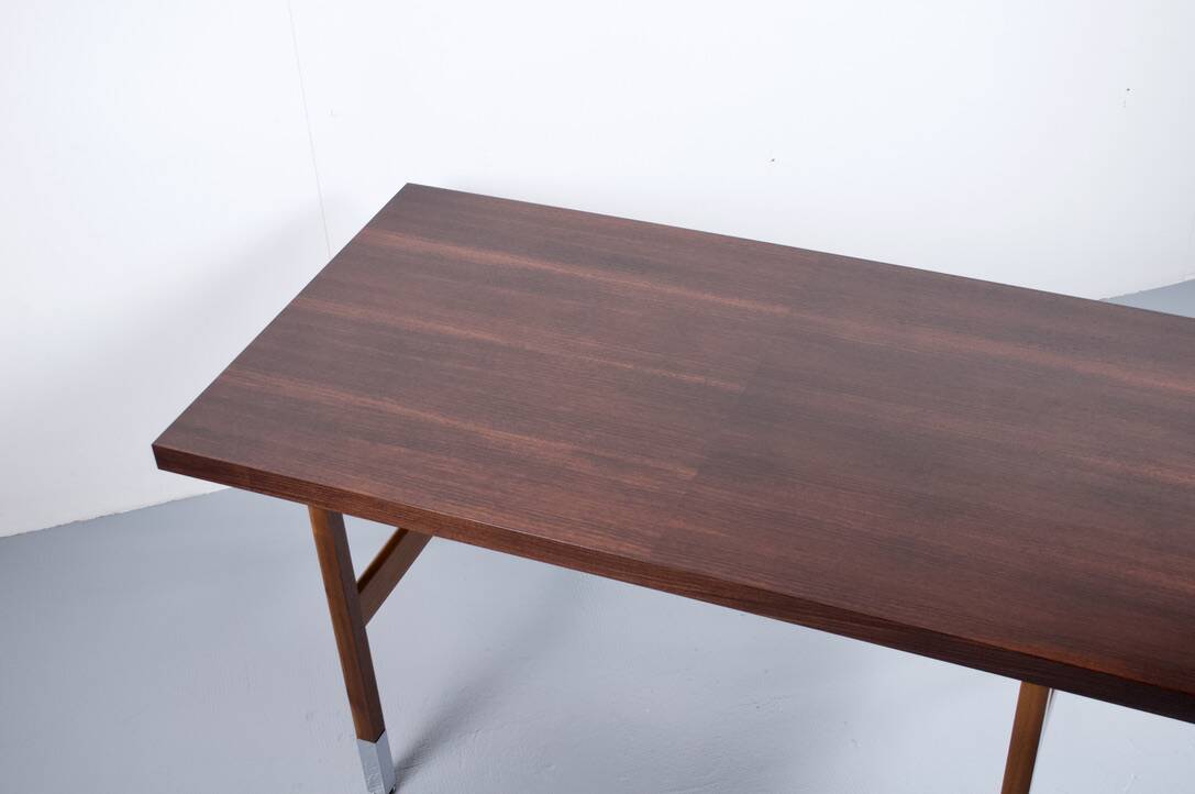 Rosewood dining table robert debiève 1950s huchers minvi