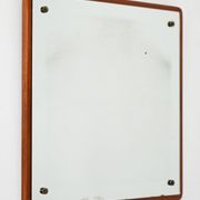 Scandinavian square teak mirror from the 1960s–70s