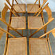 Lot 6 folding wooden chairs and vintage rattan canning year 60