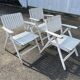 Set of 3 vintage folding garden armchairs