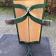 Vintage ceramic coffee table Vallauris spirit with metal x base