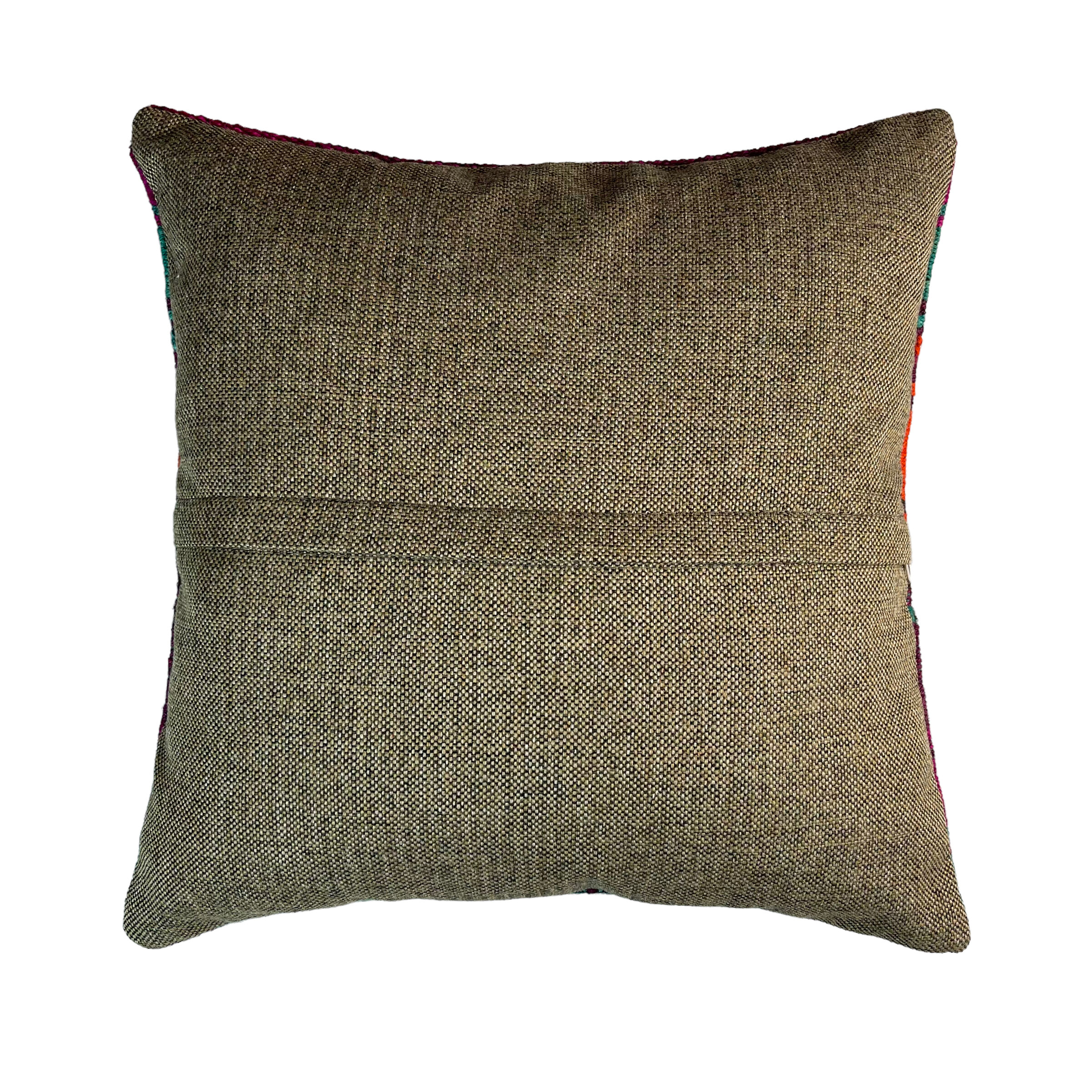 VINTAGE TURKISH KILIM CUSHION COVER, 40 X 40 CM