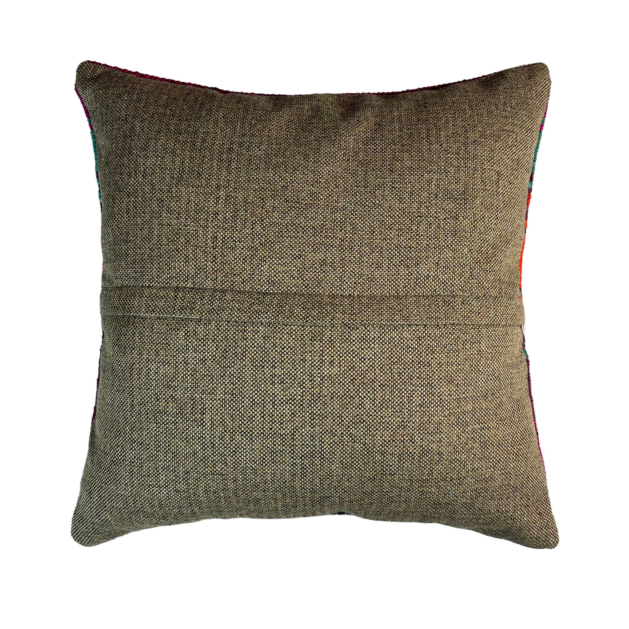 VINTAGE TURKISH KILIM CUSHION COVER, 40 X 40 CM