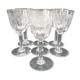 7 verres à porto en cristal de Bacccarat, Modèle Molière, Vers 1920.