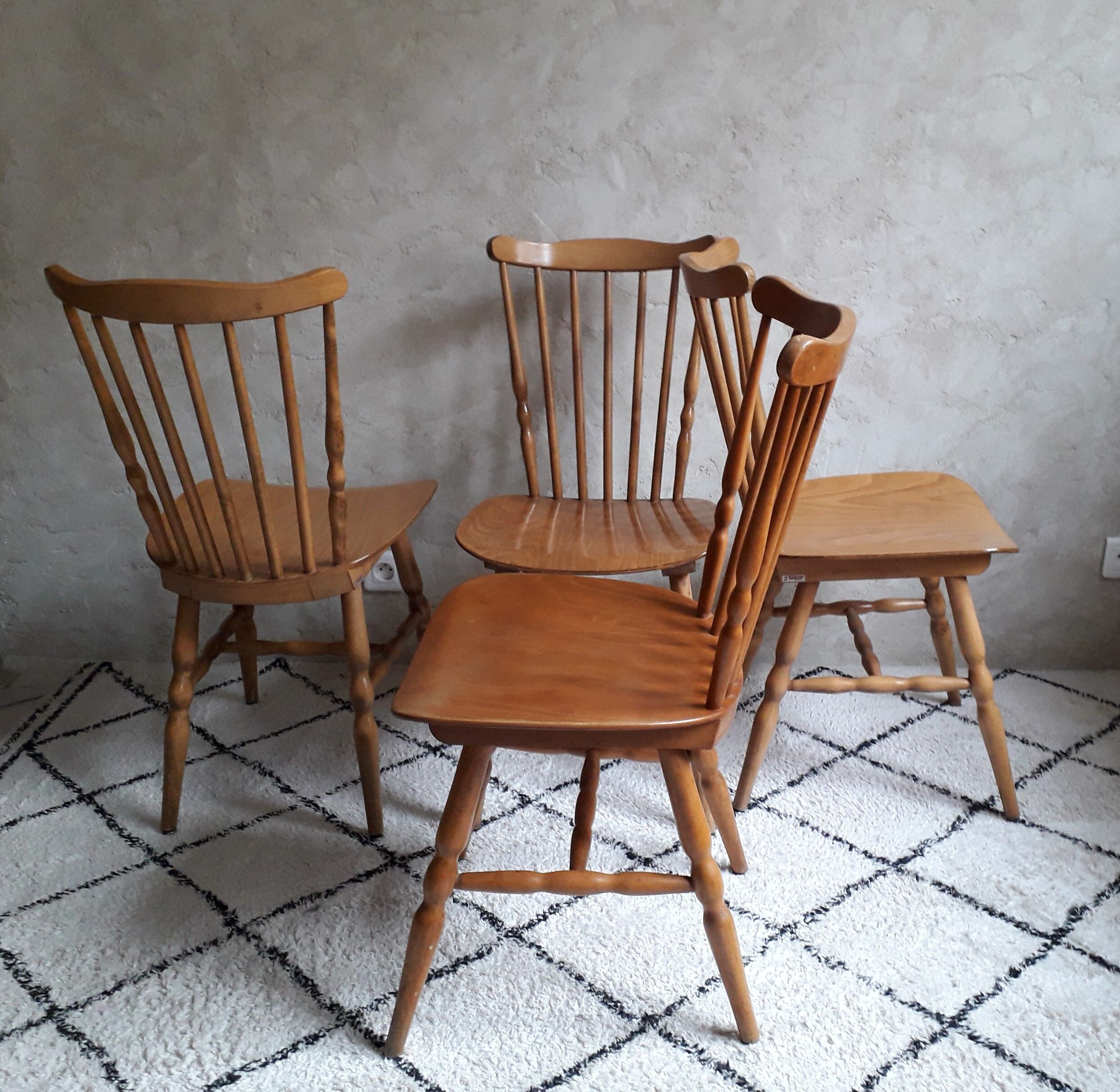 Lot de 4 chaises bistrot Baumann modèle Tacoma