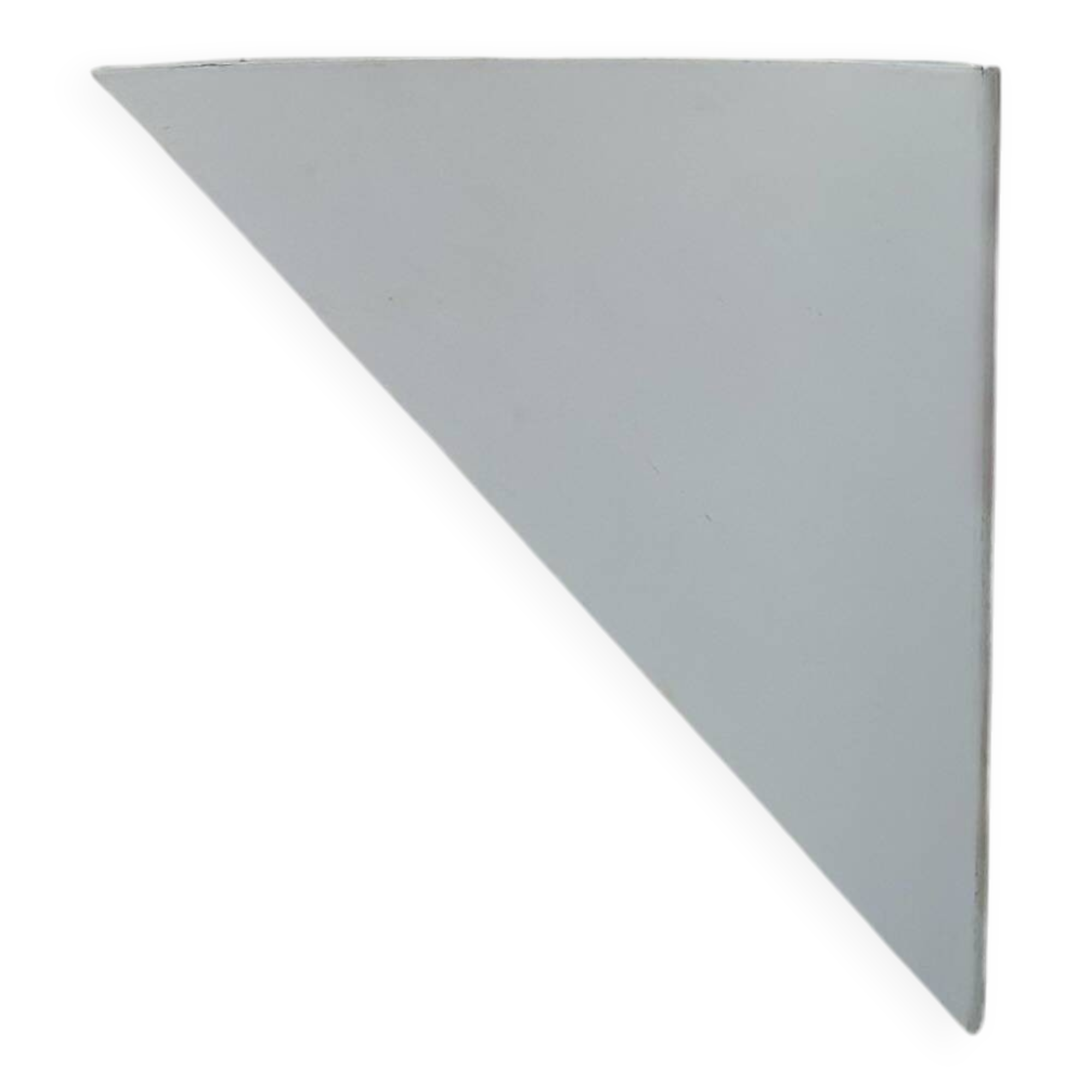 Vintage corner wall light in white lacquered metal, France 1970