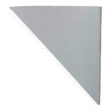 Vintage corner wall light in white lacquered metal, France 1970