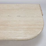 Italian travertine coffee table, 1980s