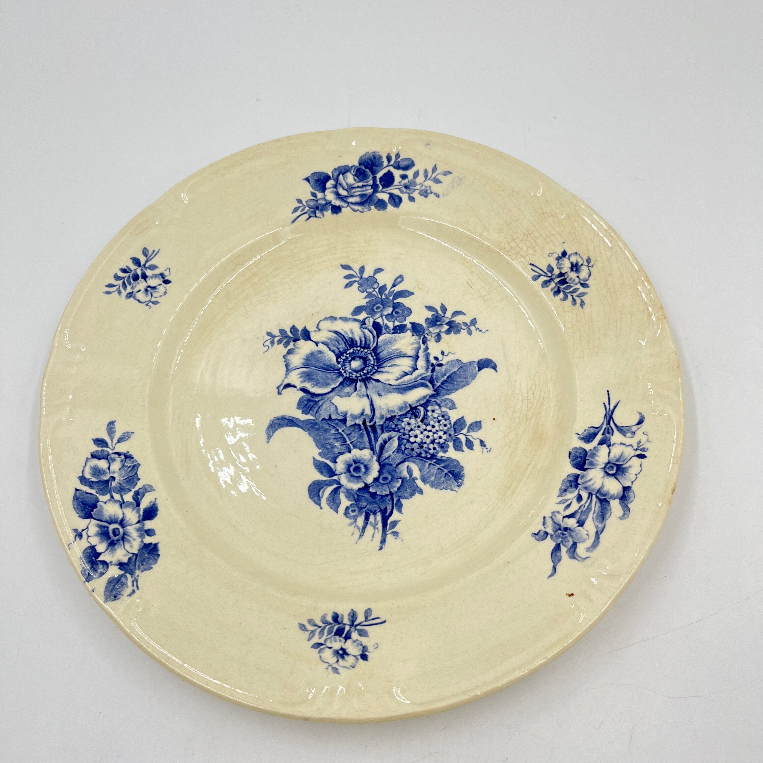 Set of 20 plates Boch Frères décor Rhodia