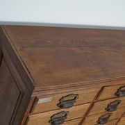 Antique French oak filing / apothecary cabinet by Chouanard, ca 1910