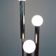 Space Age floor lamp vntage glass and chromed metal, 1970s