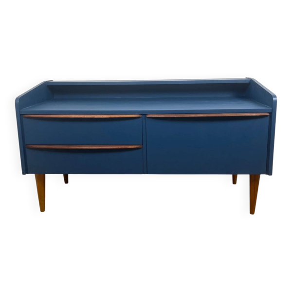 Buffet bas bleu nuit et bois, 1960 — Beyit