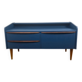 Low buffet / TV unit in midnight blue and wood, 1960