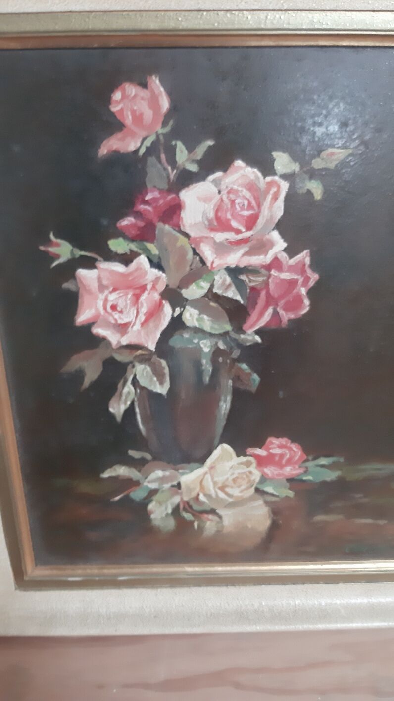 Tableau bouquet de roses