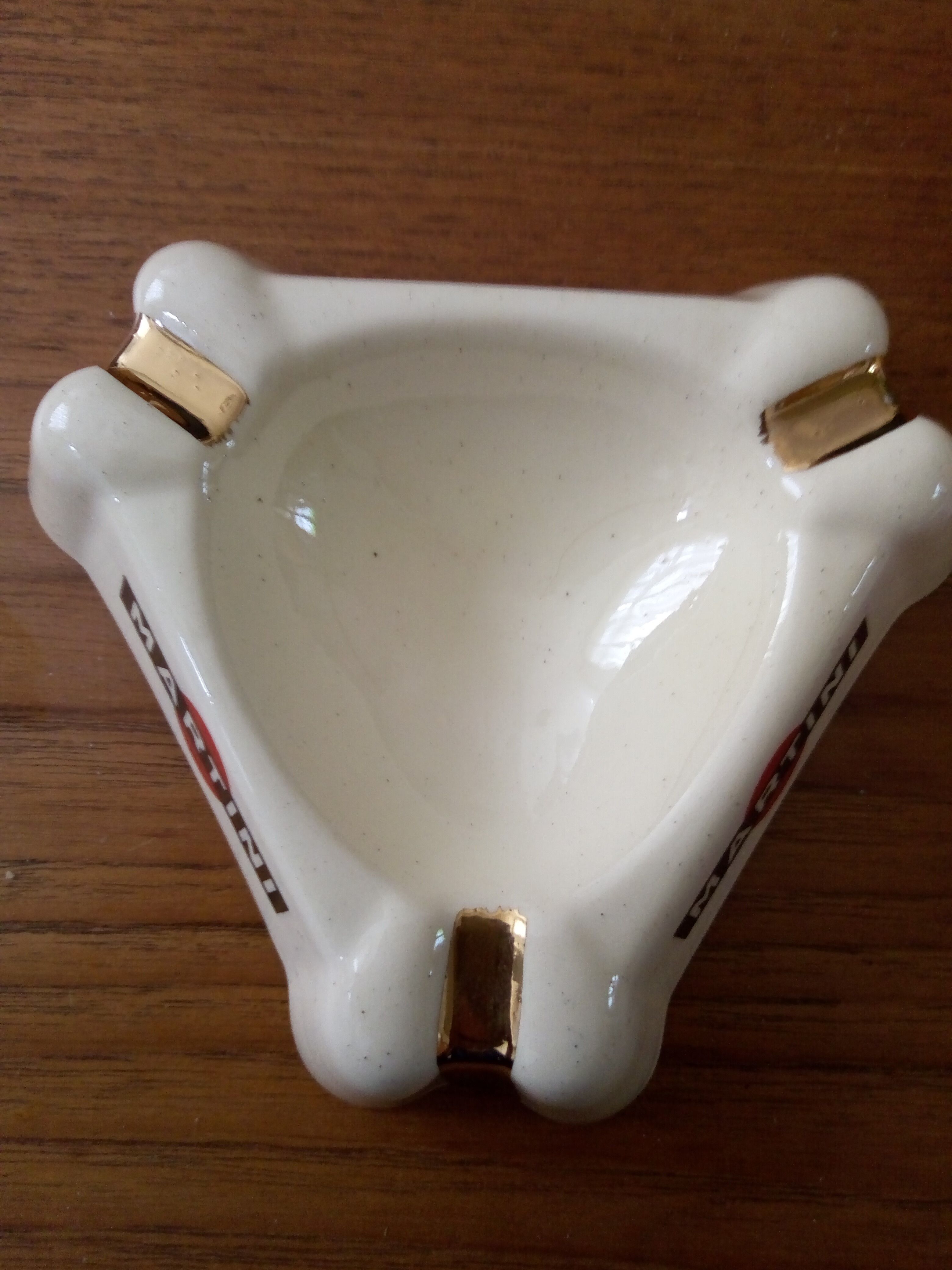 Porcelain Martini advertising ashtray