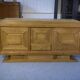 Brutalist Art Deco oak sideboard in the style of Charles Dudouyt / Gaston Poisson