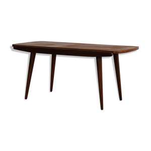 table basse vintage en teck et formica avec plateau réversible