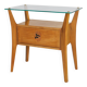 Gio Ponti bedside table in maple and walnut, La Permanente Mobili Cantù, 1940s