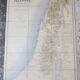 Canvas map of Palestine by Victor Guérin, 1881