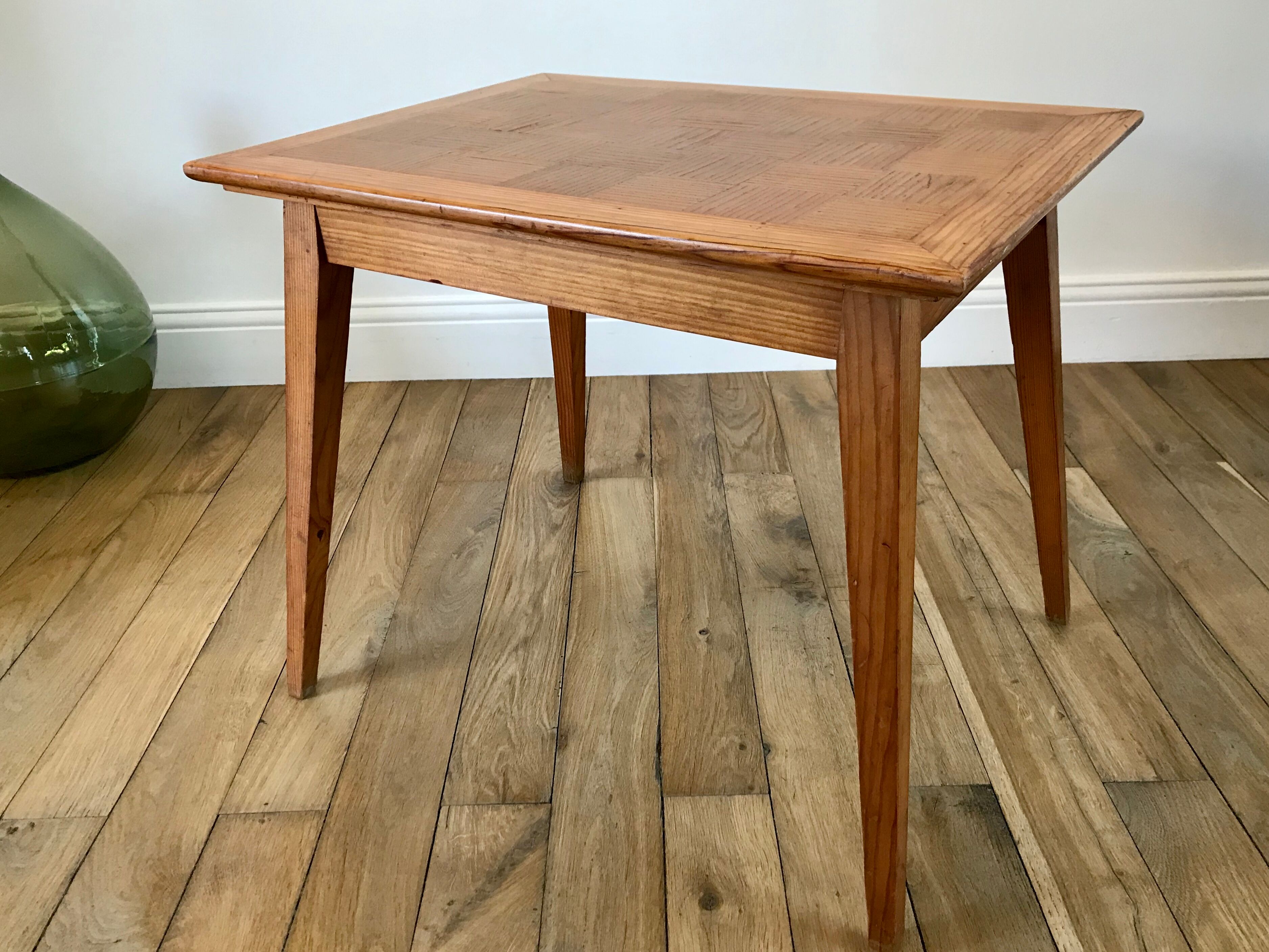 Table basse scandinave en bois années 50-60