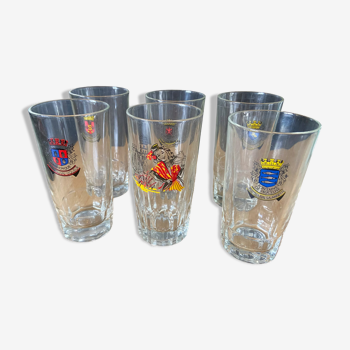 Set of 6 glasses Pastis Duval