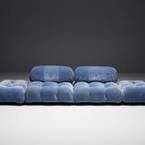Canapé Camaleonda en Velours Bleu par Mario Bellini pour B&B Italia, Italie, 1970s