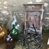 Old grey patinated bedside