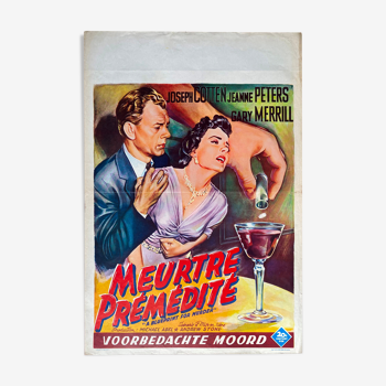 Affiche cinéma originale "Meurtre prémédité" Joseph Cotten 37x55cm 1953