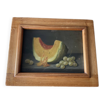 Still life with melon and grapes