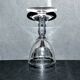 Set of 6 vintage stemmed glasses in glass cut with drops 11.5cm