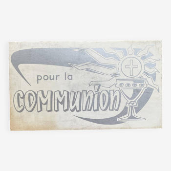 Small communion advertising sign - old, vintage