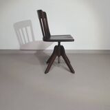 American office chair. Adjustable height 45 / 56 cm. Marked Rüegg Naegeli (Swiss)