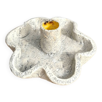 Reconstituted stone candle holder